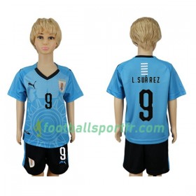 Tenue Uruguay L.Suarez 9 Enfant Domicile Coupe du monde 2018 Maillot de Foot